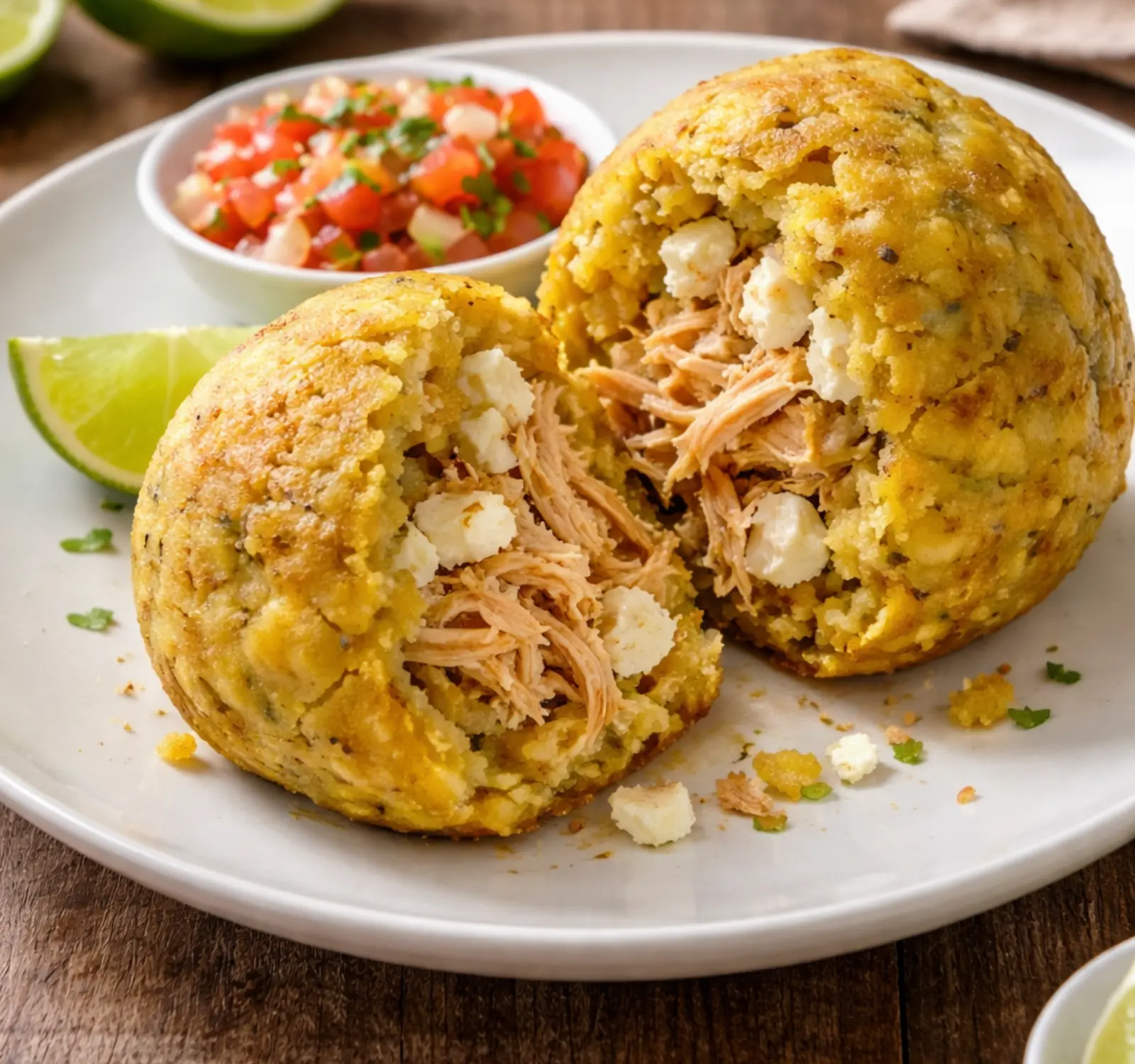 Bolón de verde con proteína