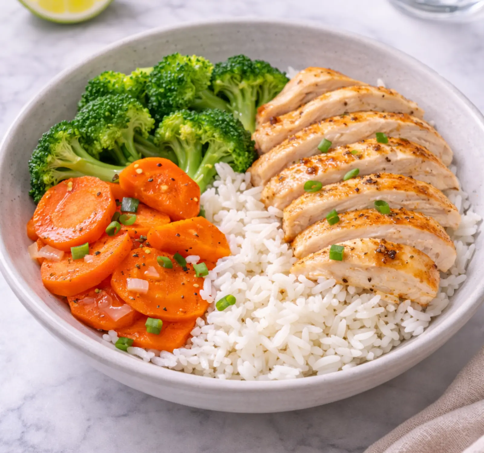 [REC-BPA] Bowl de pollo, arroz integral y vegetales